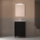 Salgar Attila 600mm 3 Drawer Floor Standing Vanity and Basin (Satin Black)