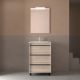 Salgar Attila 600mm 3 Drawer Floor Standing Vanity and Basin (Natural)