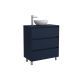 Salgar Noja 600mm 3 Drawer Floor Standing Vanity and Countertop without Basin (Satin Blue)