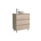 Salgar Noja 800mm 3 Drawer Floor Standing Vanity and Countertop without Basin (Natural)