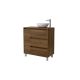 Salgar Noja 855mm 1 Left Hand Door, 3 Drawer Floor Standing Vanity and Countertop without Basin (Maya Walnut)