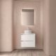 Salgar Noja 600mm 2 Drawer Wall Hung Vanity and Matching Countertop without Basin (Gloss White)