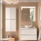 Salgar Noja 1000mm 2 Drawer Wall Hung Vanity and Matching Countertop without Basin (Gloss White)