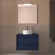 Salgar Attila 800mm 2 Drawer Wall Hung Vanity and Matching Countertop without Basin (Satin Blue)