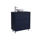 Salgar Attila 600mm 3 Drawer Floor Standing Vanity and Countertop without Basin (Satin Blue)