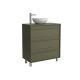 Salgar Attila 800mm 3 Drawer Floor Standing Vanity and Countertop without Basin (Satin Green)