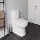 Duravit Durasolenu Rimless Comfort Height Close Coupled Back to Wall Toilet Pan with Wrap Over Seat and Cistern