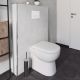 Duravit Durasolenu Rimless Back to Wall Toilet and Wrapover Seat (No Cistern)