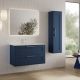 Elna 1000mm 2 Drawer Wall Hung Vanity with Reinforcing Bar, Basin and Chrome Handles (Navy Blue)