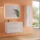 Elna 600mm 2 Drawer Wall Hung Vanity and Basin (Matt White)