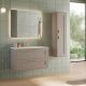 Elna 600mm 2 Drawer Wall Hung Vanity and Basin (Matt Mink)