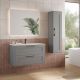 Elna 600mm 2 Drawer Wall Hung Vanity and Basin (Matt Mist)