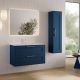 Elna 600mm 2 Drawer Wall Hung Vanity and Basin (Navy Blue)