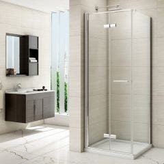 Merlyn Series 8 Frameless Bifold Shower Door with Side Panel