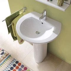 Duravit Darling New Basin (1 taphole) with Full Pedestal