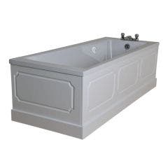 Front Bath Panel with Plinth (White Ash effect)