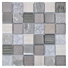 Elements Glass & Stone 30x30cm Mosaic Sheet Tile