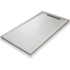 Elan Epoque Rectangular Anti-Slip Slate Shower Tray with a Graphite Grill