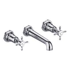 Guild Wall Mounted 3 taphole Basin Mixer Tap Set