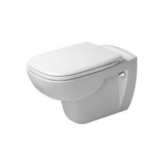 Duravit D-Code Rimless Wall Hung Toilet Pan with Soft Close Seat