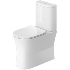 Duravit Durameruna Rimless Close Coupled Back to Wall Toilet with Slim Toilet Seat and Cistern