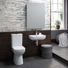 Anna Close Coupled Comfort Height Square Toilet with Soft Close Seat