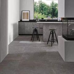 Realstone Slate R10 Rectified Porcelain 75x150cm Floor and Wall Tile (Iron)