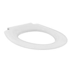 Sandringham 21 (UNI) White Toilet Seat with Stainless Steel Hinges (NO COVER)