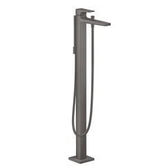 Hansgrohe Metropol Single Lever Bath Mixer Tap Freestanding with Lever Handle (Brushed Black)