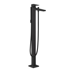 Hansgrohe Metropol Single Lever Bath Mixer Tap Freestanding with Lever Handle (Matt Black)