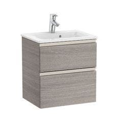 Roca The Gap 500mm 2 Drawer Vanity and 1 Taphole Basin (City Oak)