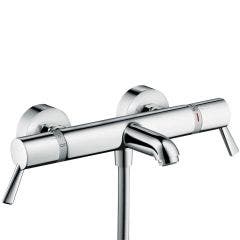 Hansgrohe EcoStat Comfort Thermostatic Bath Mixer for Exposed Installation with Longer Handles (Chrome)