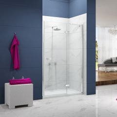 Merlyn Essence 8mm Frameless 760mm Hinge Shower Door with Inline Panel