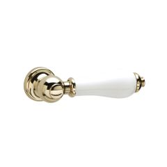 Heritage Traditional Cistern Lever (Vintage Gold/White)