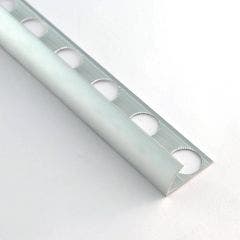 10.5mm Round Edge Aluminium Tile Trim (Matt Silver)