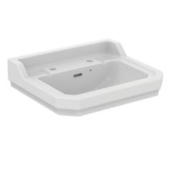 Ideal Standard Waverley 56cm Basin with 2 Tapholes, Overflow and Chain