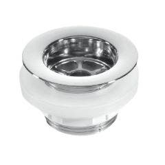 1½" Chrome Plated Plastic Backnut Unslotted Bath Waste with Chrome Plug