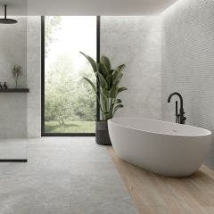 Blade Rectified Polished 60x120cm Floor & Wall Tile (Perla)