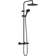 Vernis Blend Showerpipe 240 1jet with Thermostat (Matt Black)