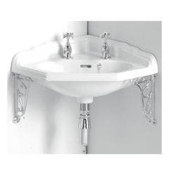 Heritage Dorchester 635mm 2 Taphole Corner Basin