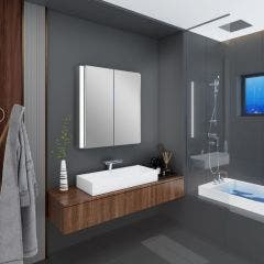 Lee 650x700mm Bluetooth LED Mirror Cabinet (Chrome)