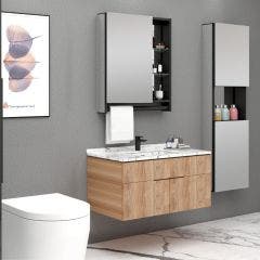 Barrow 600x700mm Mirror Cabinet (Black)