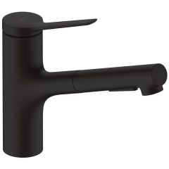 Hansgrohe Zesis M33 150 2jet Pull Out Kitchen Tap (Matt Black)