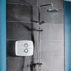 Triton T90SR 9kW Silent Electric Shower with DuElec Kit