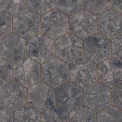 Reload Matt Hex 26x27cm Mosaic Sheet Tile (Anthracite)