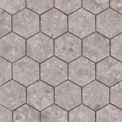 Reload Matt Hex 26x27cm Mosaic Sheet Tile (Grey)