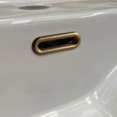 Basin Overflow Cover (Brushed Gold)