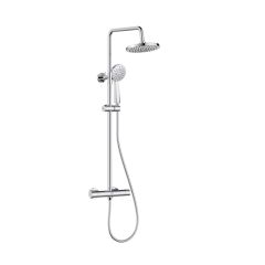 Zing Adjustable Thermostatic Dual Outlet Shower (Chrome)