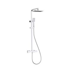 Napoli Thermostatic Square Dual Outlet Shower (Chrome)