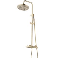 Flow Thermostatic Dual Outlet Shower (Brushed Brass)